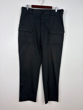 Tilley Pants Mens 36 x 30 Black Cargo Straight Leg Workwear Travel Canada Made
